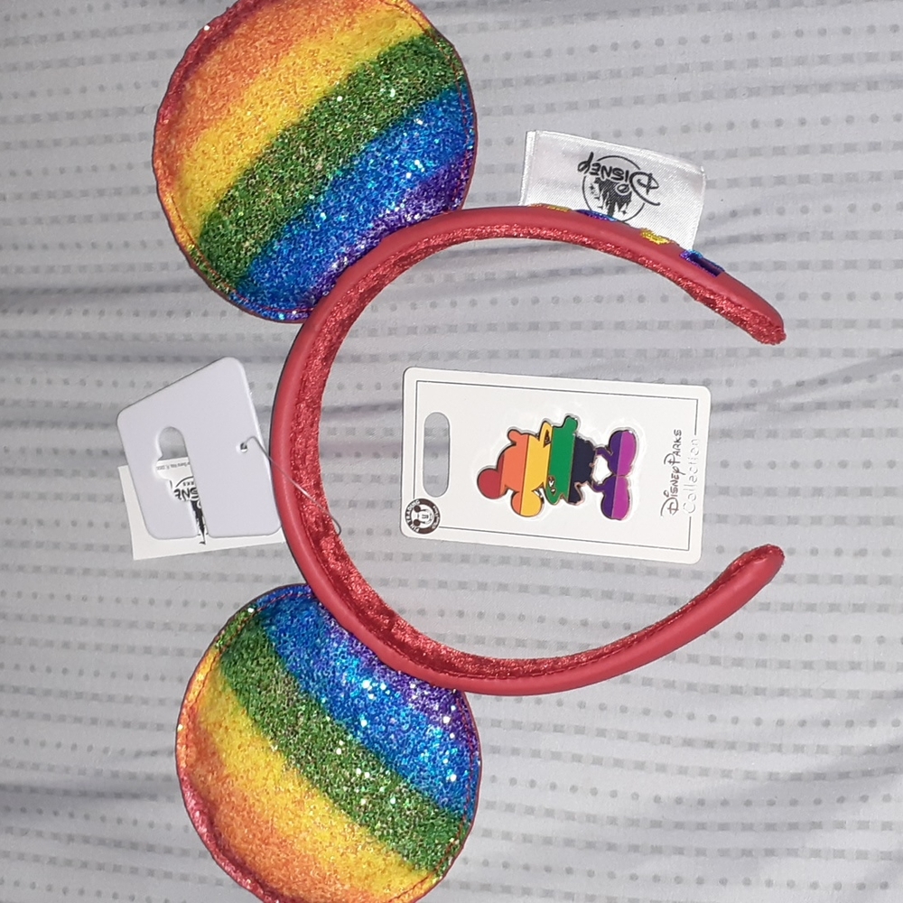 Disney | Mickey Rainbow Ears and Pin Set Minnie Ears